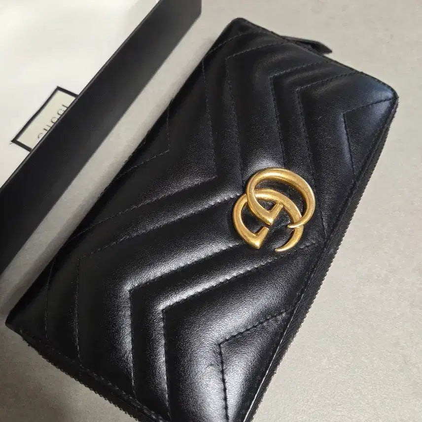 [BUNJANG] Gucci Marmont Matelasse Long Wallet / 구찌 마몽 마틀라세 지갑