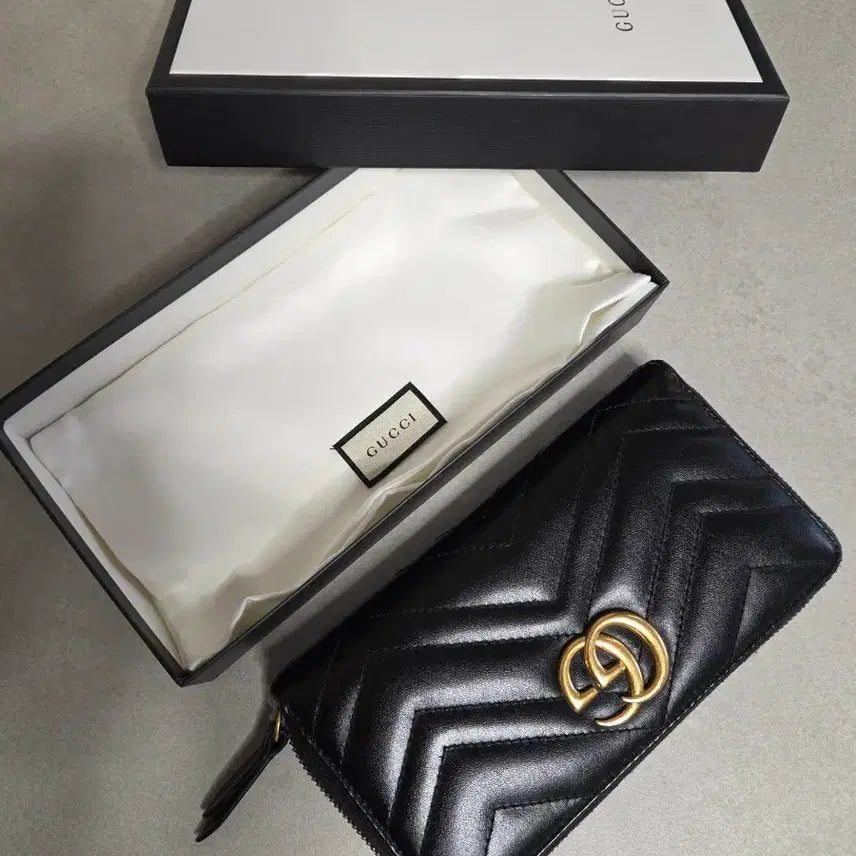 [BUNJANG] Gucci Marmont Matelasse Long Wallet / 구찌 마몽 마틀라세 지갑