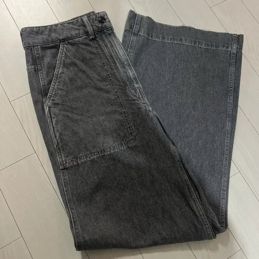 [BUNJANG] Lemaire Loose Fit Denim Pants / 르메르 스톤그레이 루즈팬츠 36