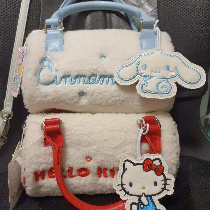 [SOLD OUT] 산리오 헬로키티 시나모롤 뽀글이 토트백 가방
