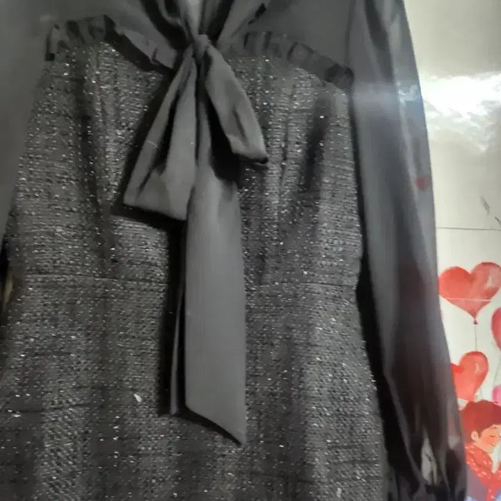 [BUNJANG] Black Tweed See-through Dress / 새상품  블랙 트위드 시스루 원피스  55