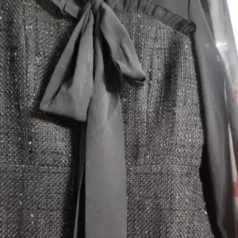 [BUNJANG] Black Tweed See-through Dress / 새상품  블랙 트위드 시스루 원피스  55