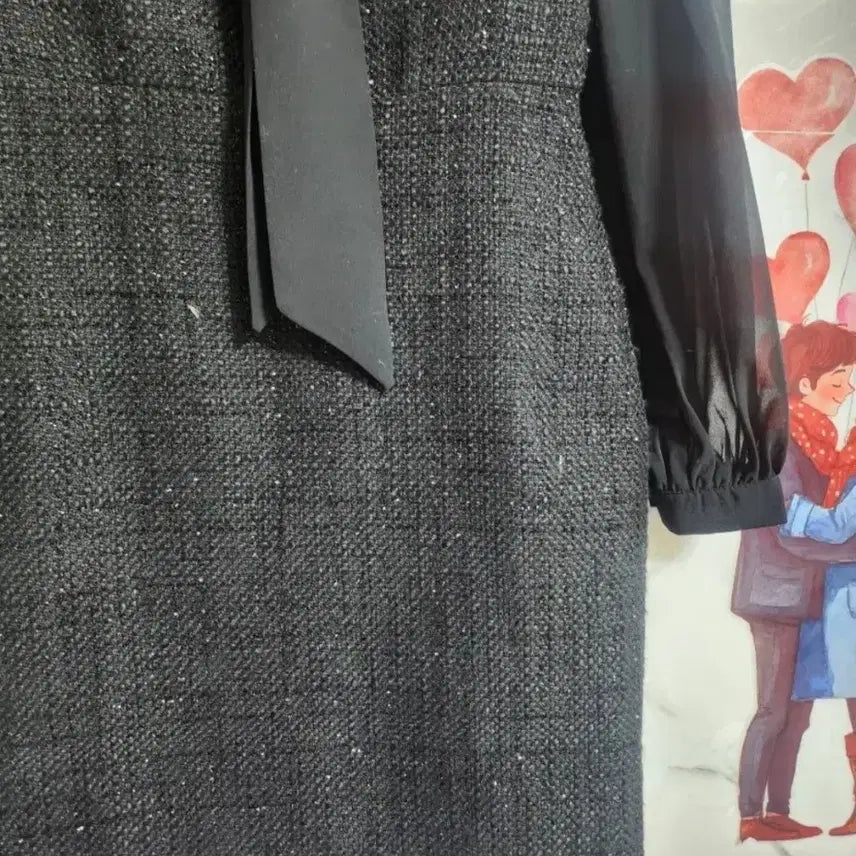 [BUNJANG] Black Tweed See-through Dress / 새상품  블랙 트위드 시스루 원피스  55
