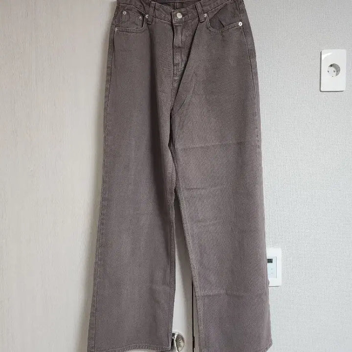 [BUNJANG] Brown Wide Denim Pants / 브라운 와이드 데님 팬츠