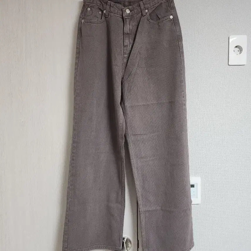[BUNJANG] Brown Wide Denim Pants / 브라운 와이드 데님 팬츠