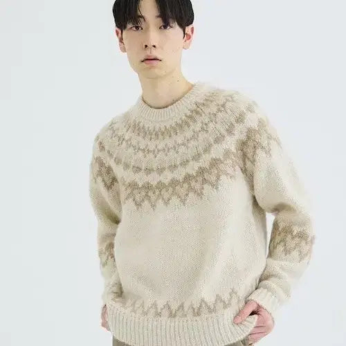 [BUNJANG] BATONER Mohair Nordic Knit Sweater / 바토너 모헤어 노르딕 니트 3사이즈