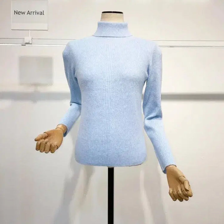 [BUNJANG] It MICHAA Ribbed Knit Turtleneck Pullover 66 / 잇미샤 목폴라 골지 니트 풀오버 66