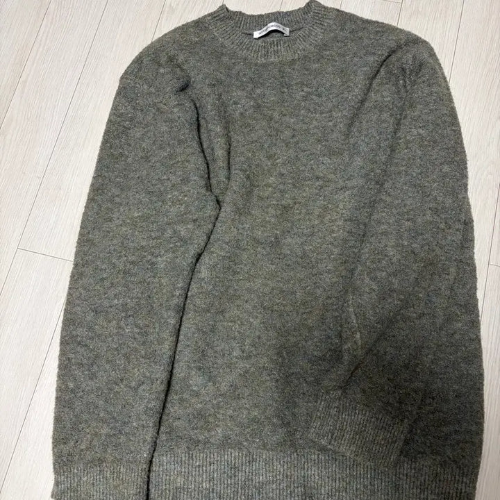 [BUNJANG] Intempo Mood Boucle Knit Pullover XL Ash Khaki / (마지막 가격내림)인템포무드 부클레 니트 풀오버 xl 애쉬카키