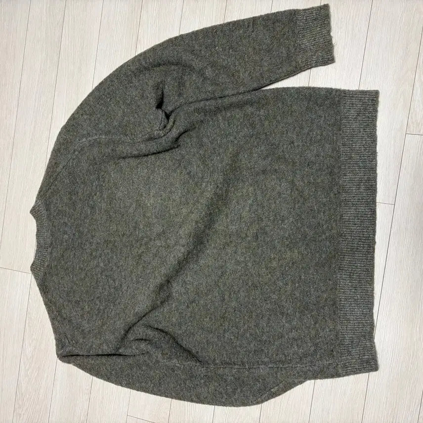 [BUNJANG] Intempo Mood Boucle Knit Pullover XL Ash Khaki / (마지막 가격내림)인템포무드 부클레 니트 풀오버 xl 애쉬카키