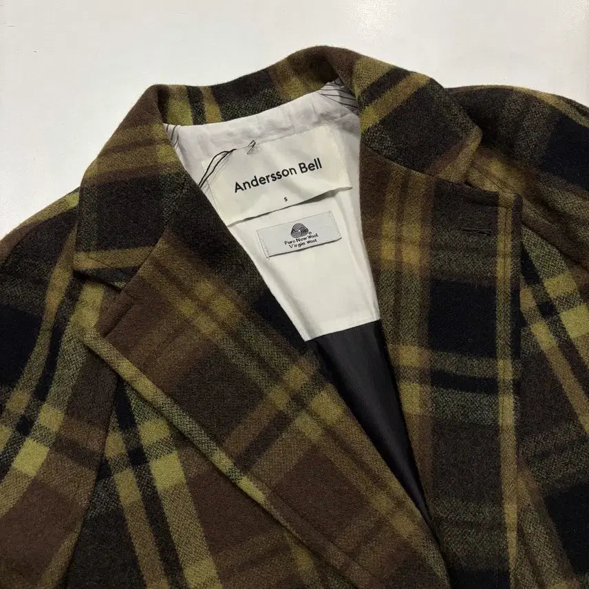 [BUNJANG] Andersson Bell Miguel Wool Check Long Coat / [S] 앤더슨벨 미구엘 울 체크 롱코트 D42