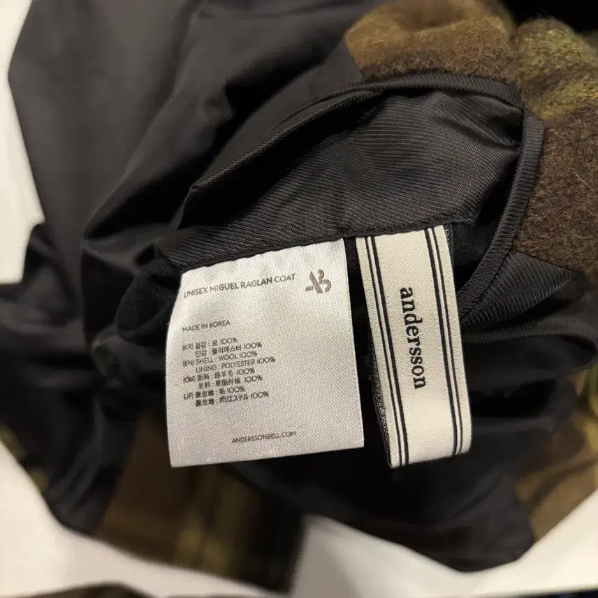 [BUNJANG] Andersson Bell Miguel Wool Check Long Coat / [S] 앤더슨벨 미구엘 울 체크 롱코트 D42