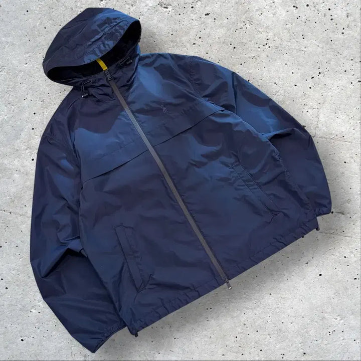 [BUNJANG] Polo Ralph Lauren Navy Hooded Windbreaker Jacket / [M] 24s 폴로 랄프로렌 네이비 바람막이 후드 자켓 D52