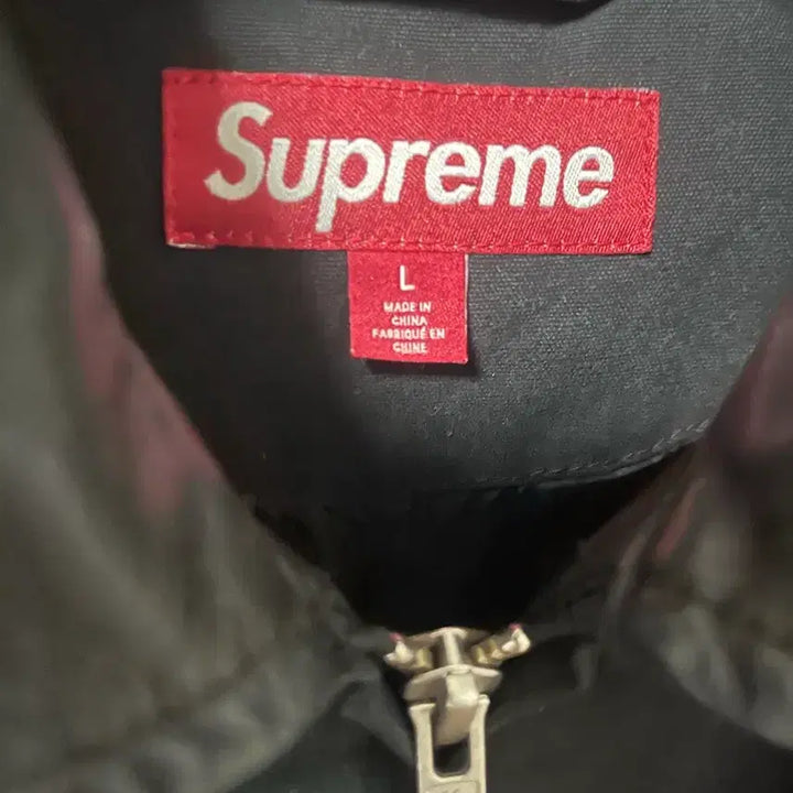 [BUNJANG] L Supreme Leather Collar Utility Jacket - Black / L슈프림 레더 칼라 유틸리티 자켓 블랙 - 23FW