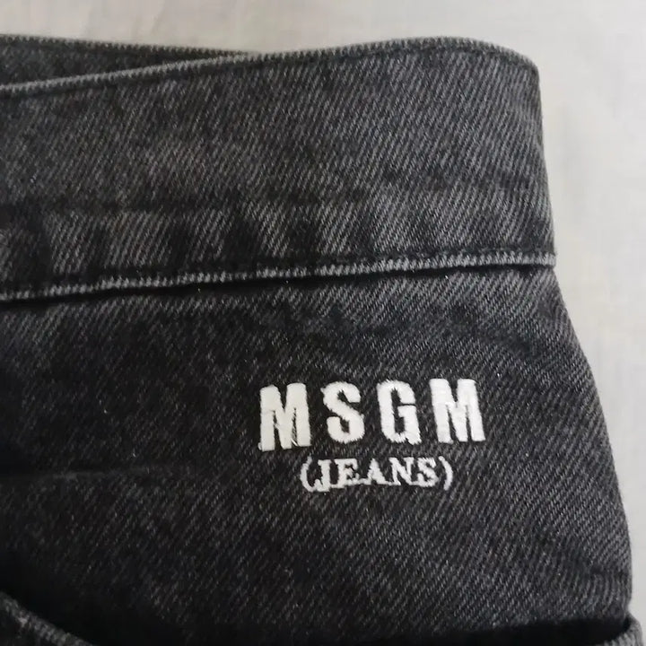 [BUNJANG] MSGM Milano Logo Patch Black Denim Jeans / made in Italy  MSGM 이탈리아 데님 팬츠