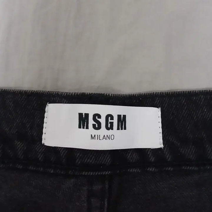 [BUNJANG] MSGM Milano Logo Patch Black Denim Jeans / made in Italy  MSGM 이탈리아 데님 팬츠