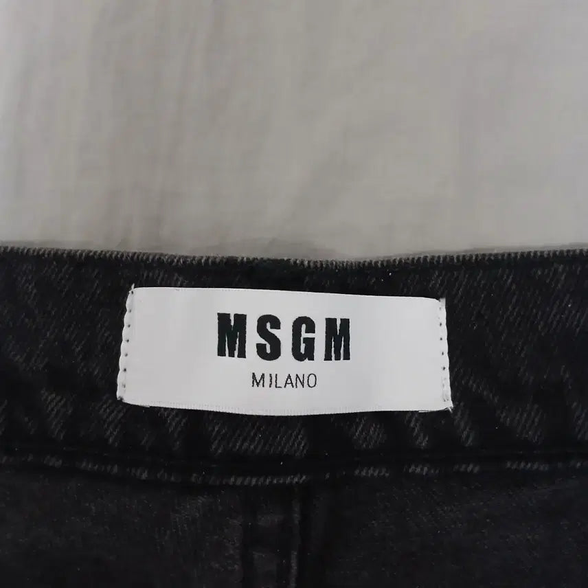 [BUNJANG] MSGM Milano Logo Patch Black Denim Jeans / made in Italy  MSGM 이탈리아 데님 팬츠