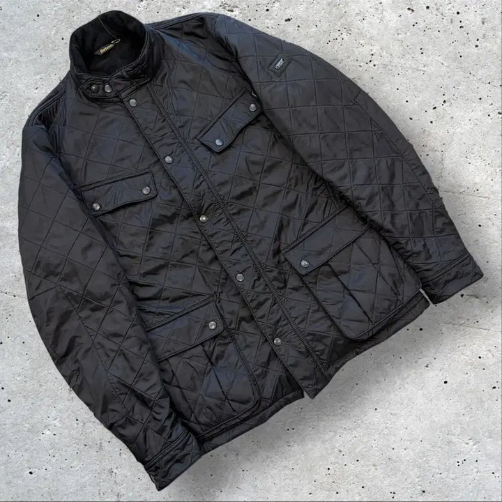 [BUNJANG] Barbour International Ariel Polarquilt Black Quilted Jacket / [XL] 바버 인터네셔널 아리엘 폴라퀄트 블랙 퀼팅 자켓 D67