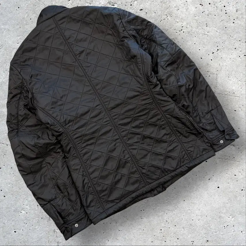 [BUNJANG] Barbour International Ariel Polarquilt Black Quilted Jacket / [XL] 바버 인터네셔널 아리엘 폴라퀄트 블랙 퀼팅 자켓 D67