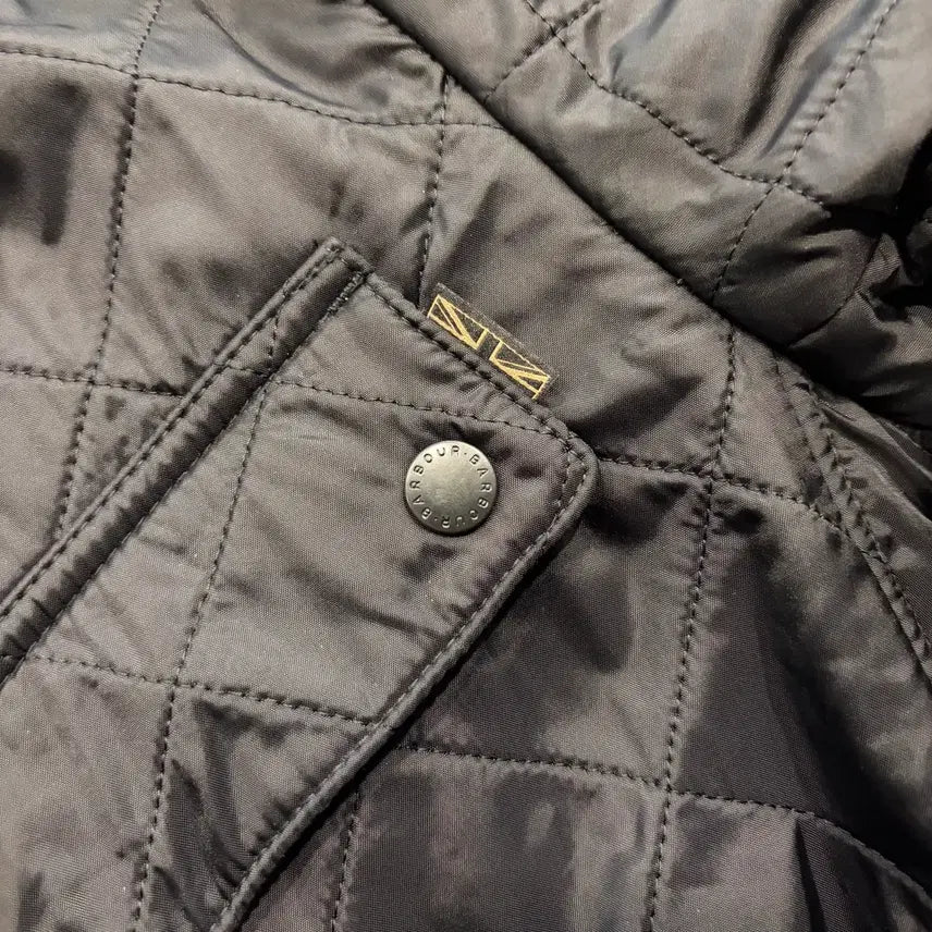 [BUNJANG] Barbour International Ariel Polarquilt Black Quilted Jacket / [XL] 바버 인터네셔널 아리엘 폴라퀄트 블랙 퀼팅 자켓 D67