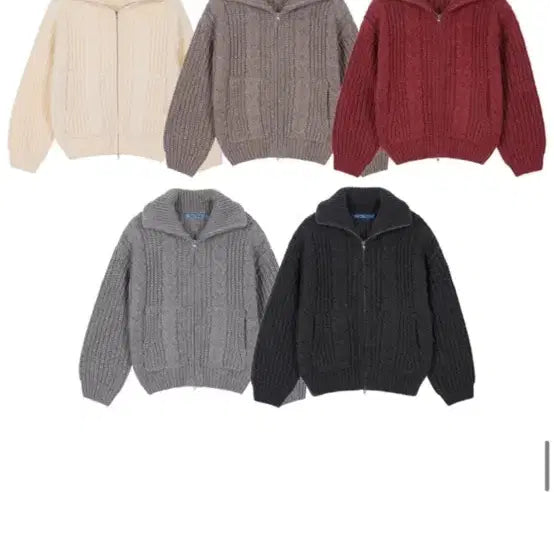 [BUNJANG] Rozefranz Knit Zip-up Brown / 로제프란츠 니트집업 브라운