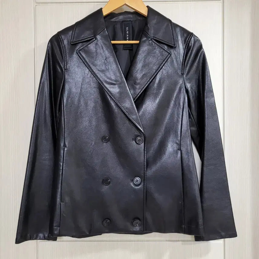 [BUNJANG] S.LRIAHH Black Leather Jacket (Size 55) / S.LRIAHH 에셀리아 블랙 가죽 자켓 55