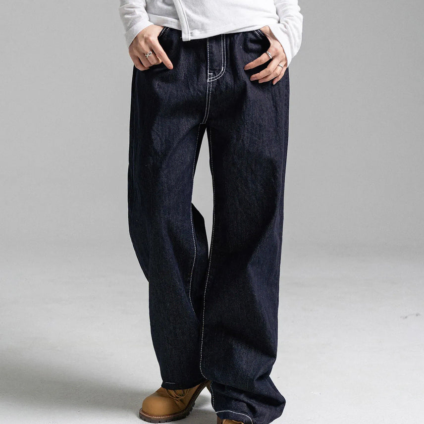 [BUNJANG] Pandora Fit Straight Wrinkle Jeans Denim Pants / 판도라핏 데님팬츠 [STRAIGHT] Wrinkle Jeans 윙클진