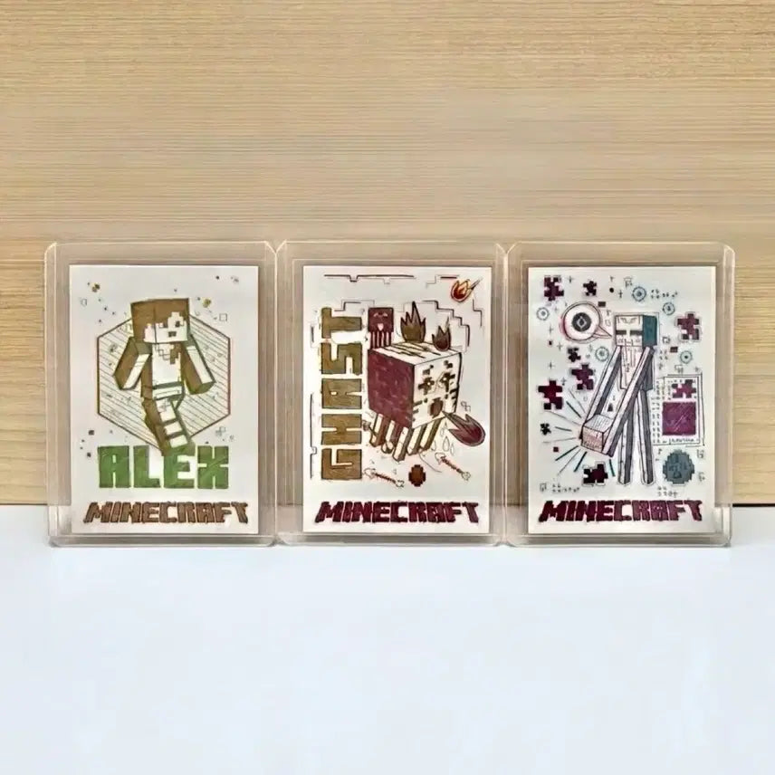 [BUNJANG] Minecraft Panini Trading Sketch Card Set / 일괄) 마인크래프트 파니니 트레이딩 스케치 카드 119 121 122