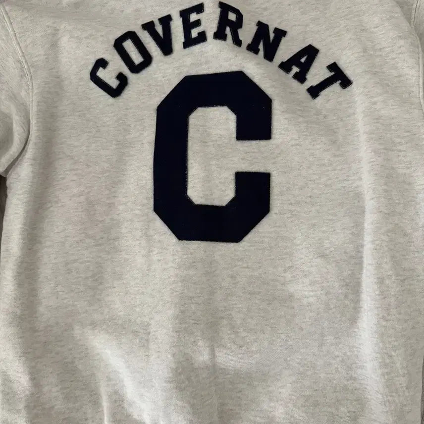 [BUNJANG] Covernat C Logo Half Zip-Up Sweatshirt Heather Gray / 커버낫 C로고 하프집업 맨투맨 헤더그레이