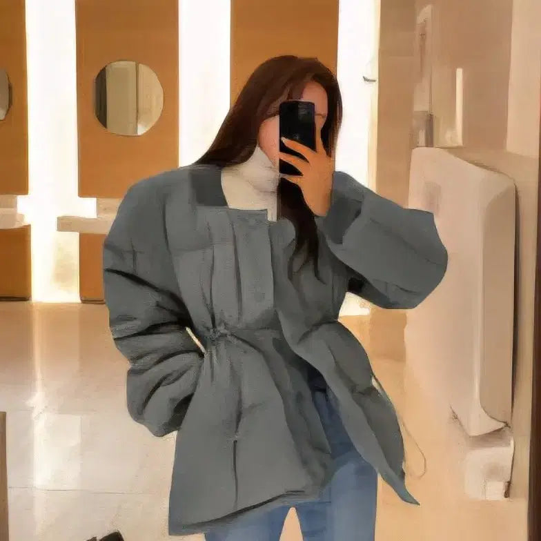 [BUNJANG] Maybeans Shoulder Puff Modern Padded Jacket / 메이빈스 어깨 퍼프 모던 패딩 누빔자켓 코트