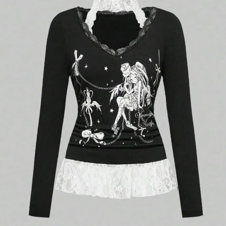 [BUNJANG] Y2K Otaku Style Lace Top / y2k 오타쿠룩