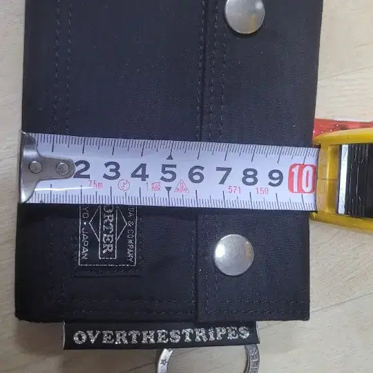 [BUNJANG] Porter x Over the Stripe Card Wallet - Black / 포터 x 오버더스트라이프 카드지갑 블랙