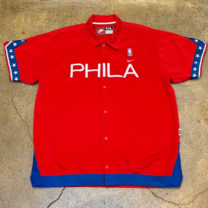 [BUNJANG] Nike Philadelphia 76ers Basketball Shooting Jersey / 90s USA 나이키 빈티지 필라델피아 세븐티식서스 농구 슈팅 져지