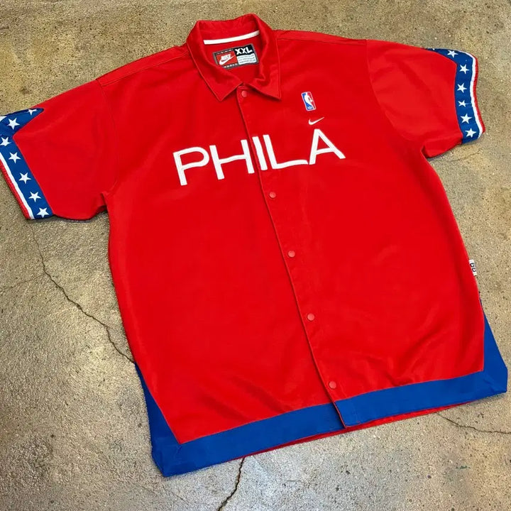 [BUNJANG] Nike Philadelphia 76ers Basketball Shooting Jersey / 90s USA 나이키 빈티지 필라델피아 세븐티식서스 농구 슈팅 져지