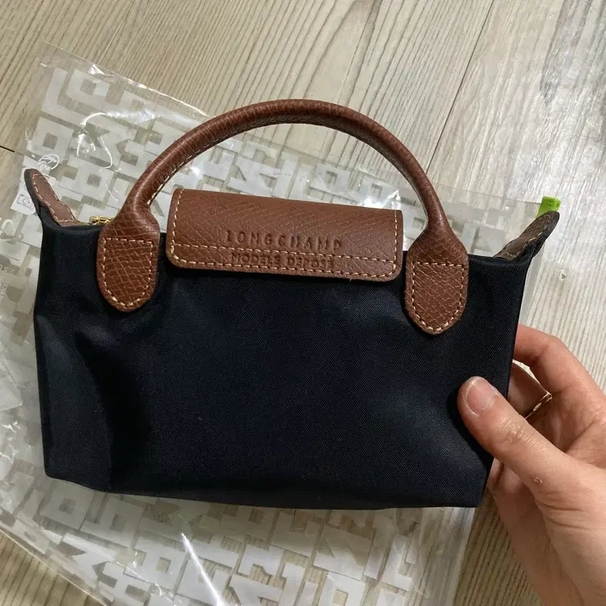 [BUNJANG] Longchamp Black Pouch Handle Mini Bag / 롱샴 르플리아쥬 미니 블랙