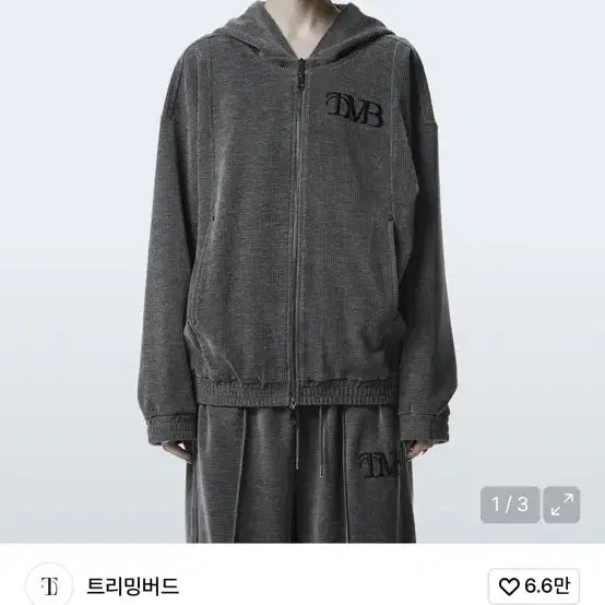 [BUNJANG] Trimming Bird Velvet Two-Way Zipper Sweat Set / 트리밍버드 벨벳 지퍼 스웻셋업