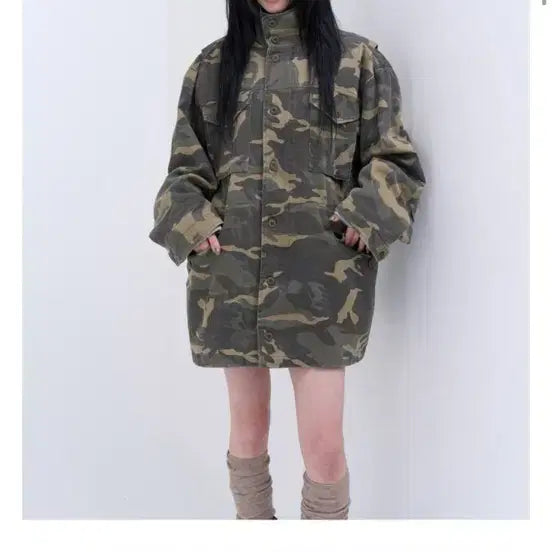 [BUNJANG] Rowear Vintage Camo Work Jacket / 로웨어 빈티지 카모 워크자켓 야상