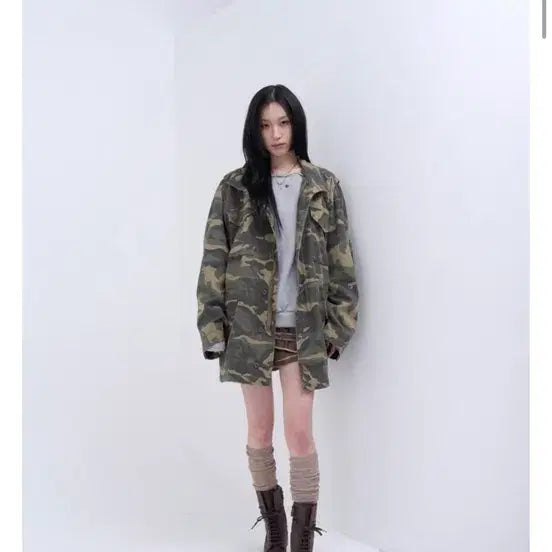 [BUNJANG] Rowear Vintage Camo Work Jacket / 로웨어 빈티지 카모 워크자켓 야상