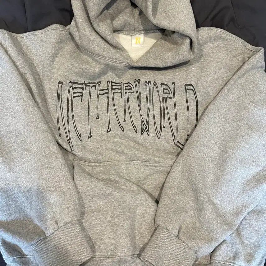 [BUNJANG] Netherworld Gray Hoodie / 네더월드 회색 후드티