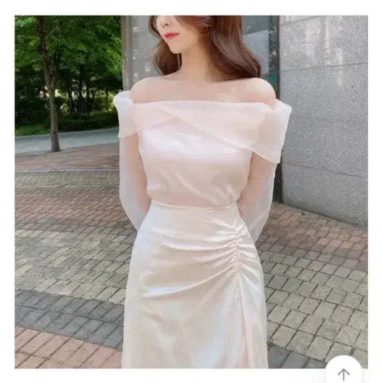 [BUNJANG] Organza Off-Shoulder Blouse / 오간자 오프숄더 블라우스