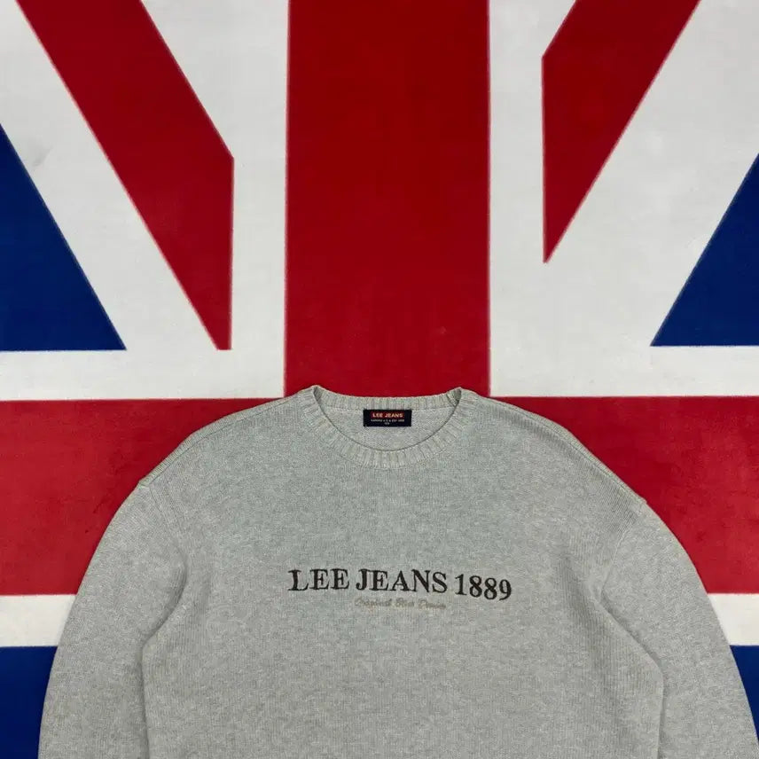 [BUNJANG] Lee Embroidered Logo Knit Sweater / Lee 자수로고 니트 105