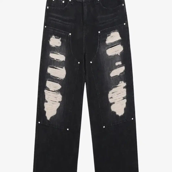 [BUNJANG] Cactus Donut Market Carpenter Wide Denim - Black / 캑터스도넛마켓 CARPENTER WIDE DENIM - BLACK