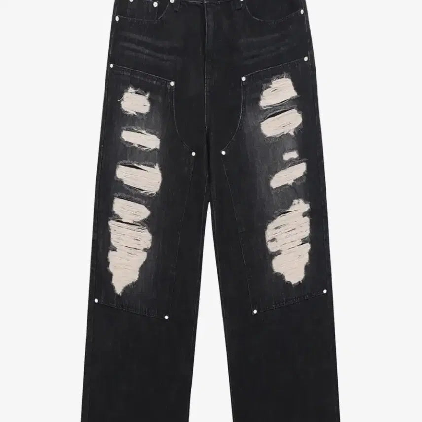 [BUNJANG] Cactus Donut Market Carpenter Wide Denim - Black / 캑터스도넛마켓 CARPENTER WIDE DENIM - BLACK
