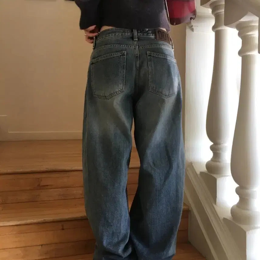 [BUNJANG] Ourcabinet Emma Low Wide Denim Pants / 아워캐비넷 emma low wide denim pants
