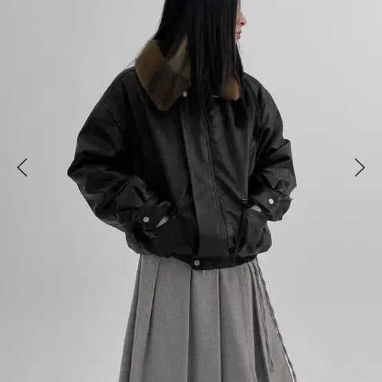 [BUNJANG] Blackup Unisex Painted Buckle Leather Mouton / Blackup 블랙업 (UNISEX) 페인드 버클 레더 무스탕