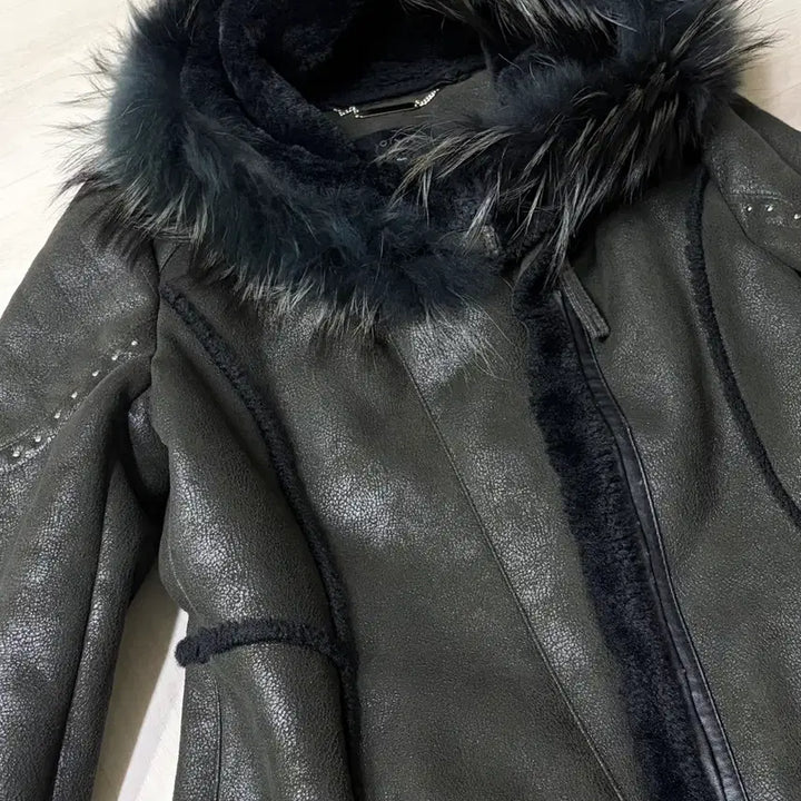 [BUNJANG] Joinus Raccoon Fur Mustang Coat / Joinus 조이너스 퍼 무스탕 코트 66 너구리털