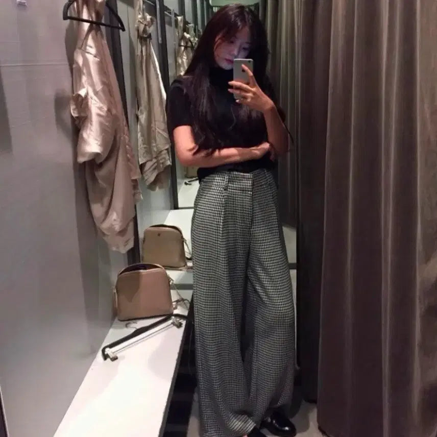 [BUNJANG] Zara Wide Leg Trousers / 자라와이드통바지강자매 드오브하나언니마리마켓 리본타이 황언니모코블링