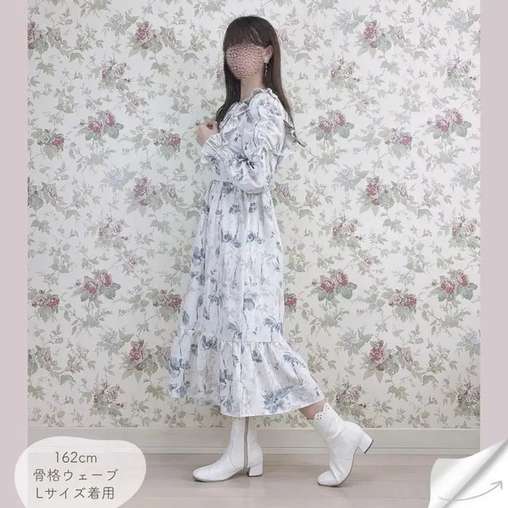 [BUNJANG] Shimamura Maki Floral Collaboration Dress / 시마무라 마키 콜라보 꽃 원피스  스나계 양산형