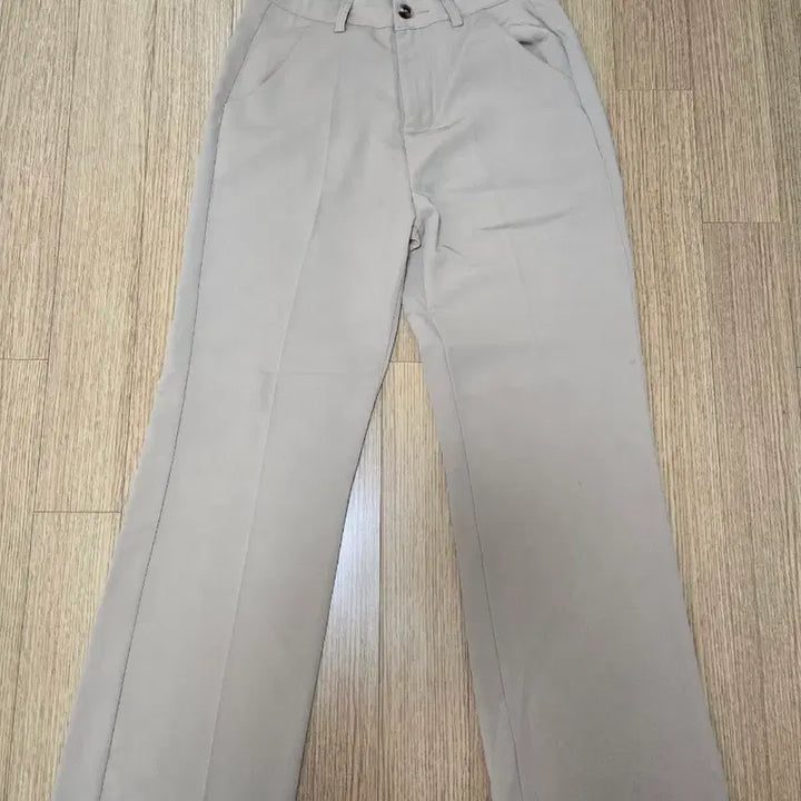[BUNJANG] Beige Wide Slacks Trousers / 베이지색 와이드 슬랙스 바지