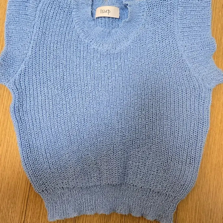 [SOLD OUT] ISKP 블루 크로셰 니트 탑