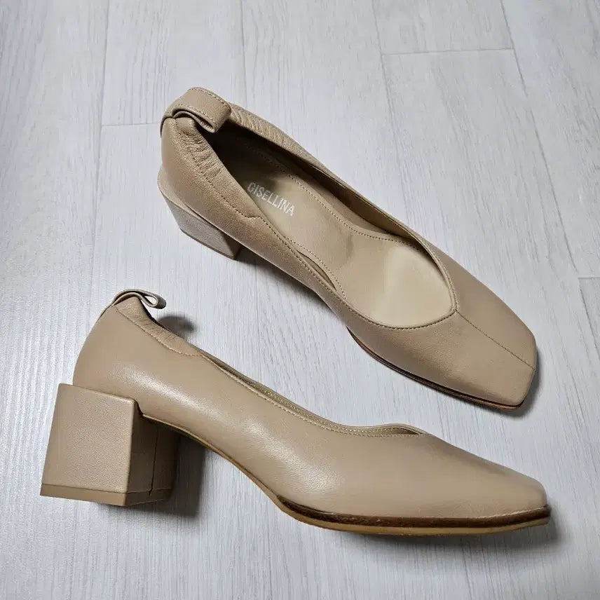 [BUNJANG] Handmade Natural Lambskin Pumps Beige 225 / (새상품)천연양가죽 수제화 펌프스 베이지 225